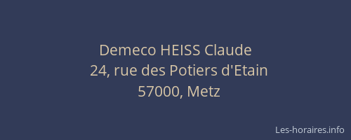 Demeco HEISS Claude