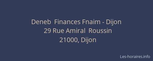 Deneb  Finances Fnaim - Dijon