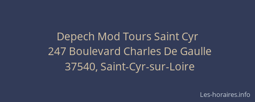 Depech Mod Tours Saint Cyr