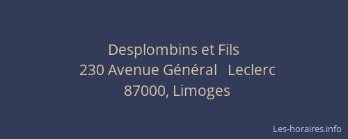 Desplombins et Fils