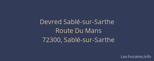 Devred Sablé-sur-Sarthe