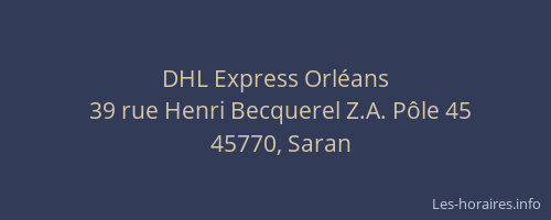 DHL Express Orléans