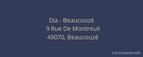 Dia - Beaucouzé