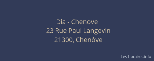 Dia - Chenove