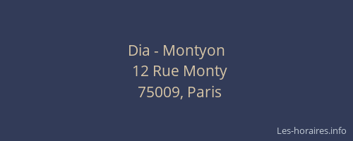 Dia - Montyon