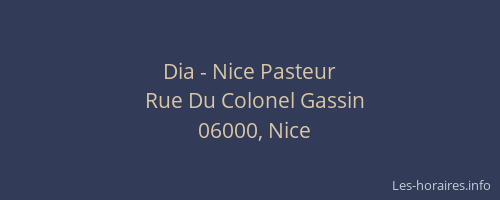 Dia - Nice Pasteur