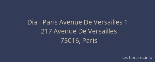 Dia - Paris Avenue De Versailles 1