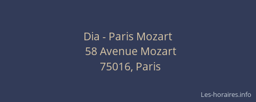 Dia - Paris Mozart