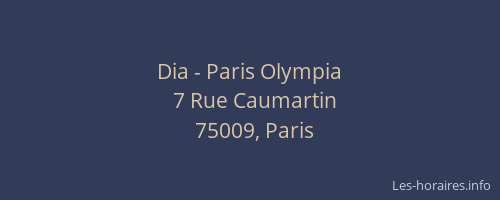 Dia - Paris Olympia