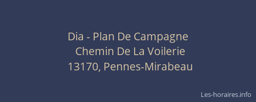 Dia - Plan De Campagne