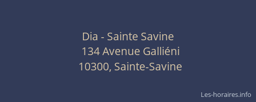 Dia - Sainte Savine