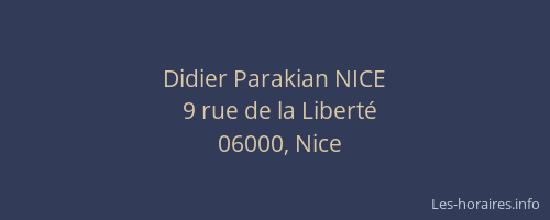 Didier Parakian NICE