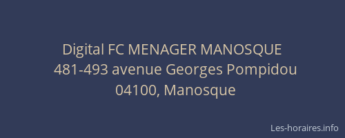 Digital FC MENAGER MANOSQUE