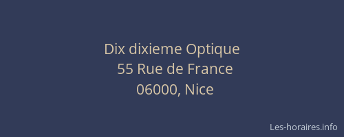 Dix dixieme Optique