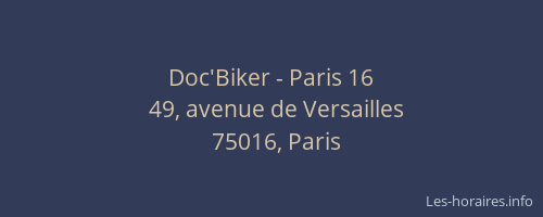 Doc'Biker - Paris 16