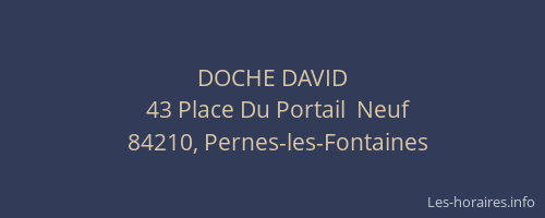 DOCHE DAVID