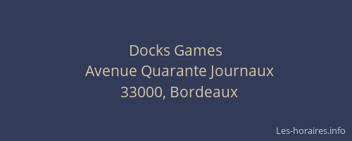 Docks Games