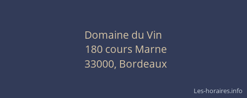 Domaine du Vin