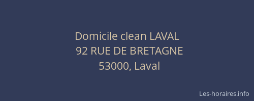 Domicile clean LAVAL