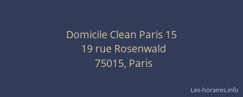 Domicile Clean Paris 15