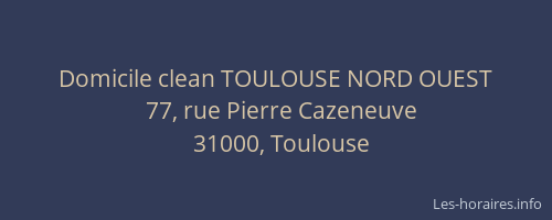 Domicile clean TOULOUSE NORD OUEST