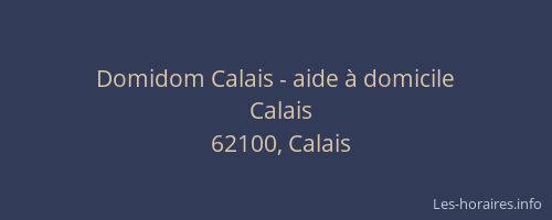 Domidom Calais - aide à domicile