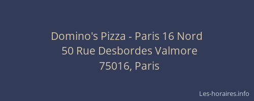 Domino's Pizza - Paris 16 Nord