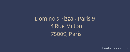 Domino's Pizza - Paris 9