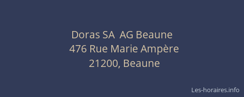 Doras SA  AG Beaune
