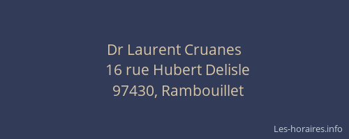 Dr Laurent Cruanes