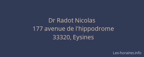 Dr Radot Nicolas