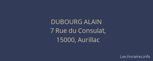 DUBOURG ALAIN