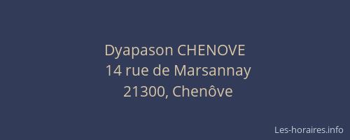 Dyapason CHENOVE
