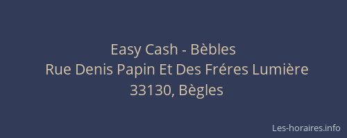 Easy Cash - Bèbles