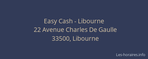 Easy Cash - Libourne