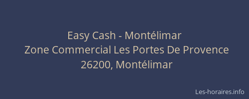 Easy Cash - Montélimar
