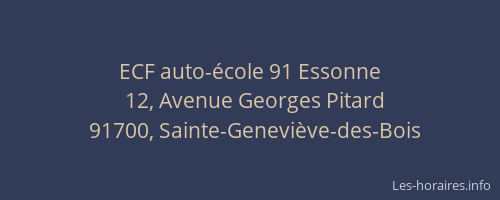 ECF auto-école 91 Essonne