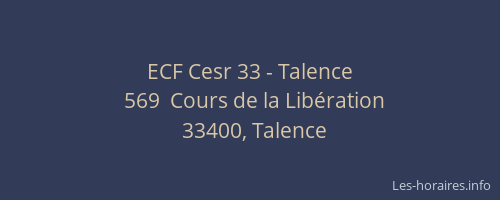 ECF Cesr 33 - Talence