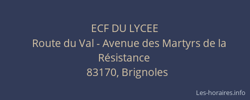 ECF DU LYCEE