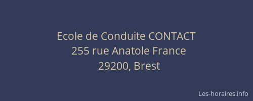 Ecole de Conduite CONTACT