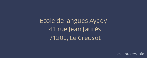 Ecole de langues Ayady