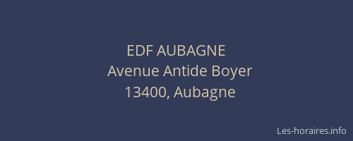 EDF AUBAGNE