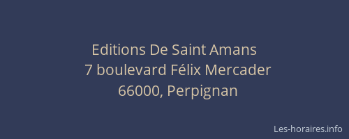 Editions De Saint Amans