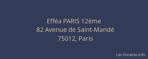 Efféa PARIS 12ème