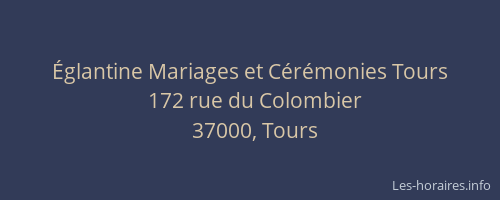 Églantine Mariages et Cérémonies Tours