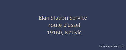 Elan Station Service