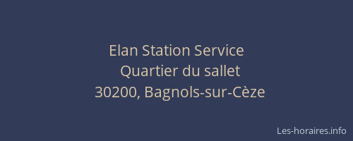 Elan Station Service