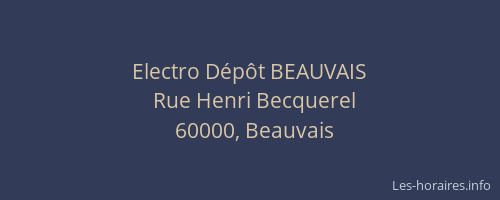 Electro Dépôt BEAUVAIS