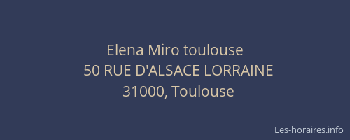 Elena Miro toulouse