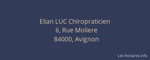 Elian LUC Chiropraticien